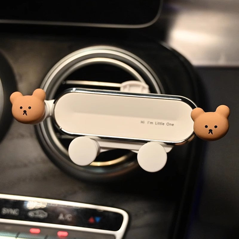 Mobile phone car holder cartoon new air outlet car decoration cute navigation mobile phone holder car interior female