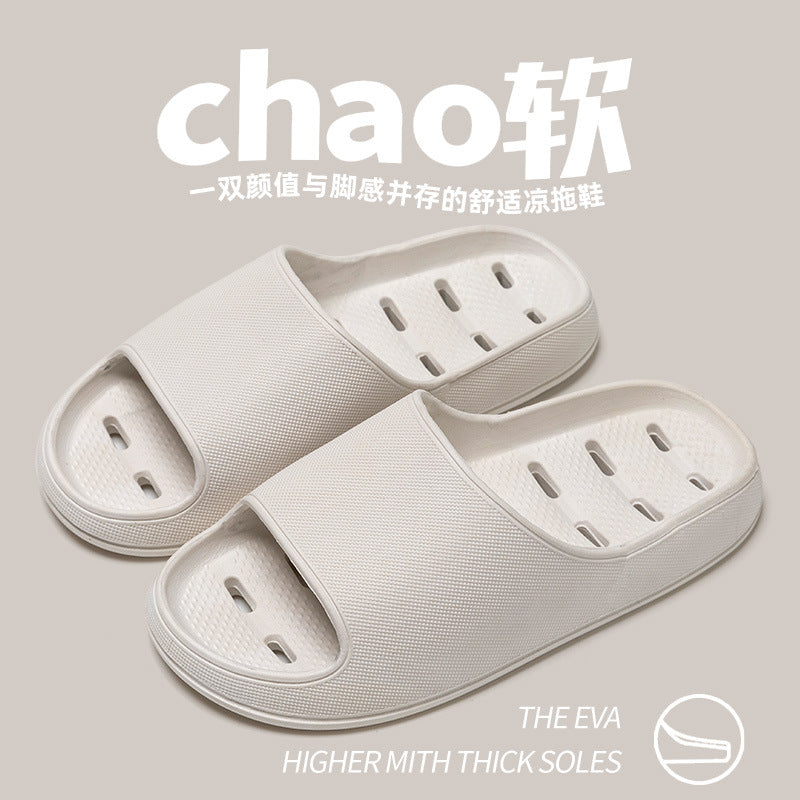 pvc bathroom anti slippers men's summer bath leaky hollow quick-drying toilet special shower slippers women