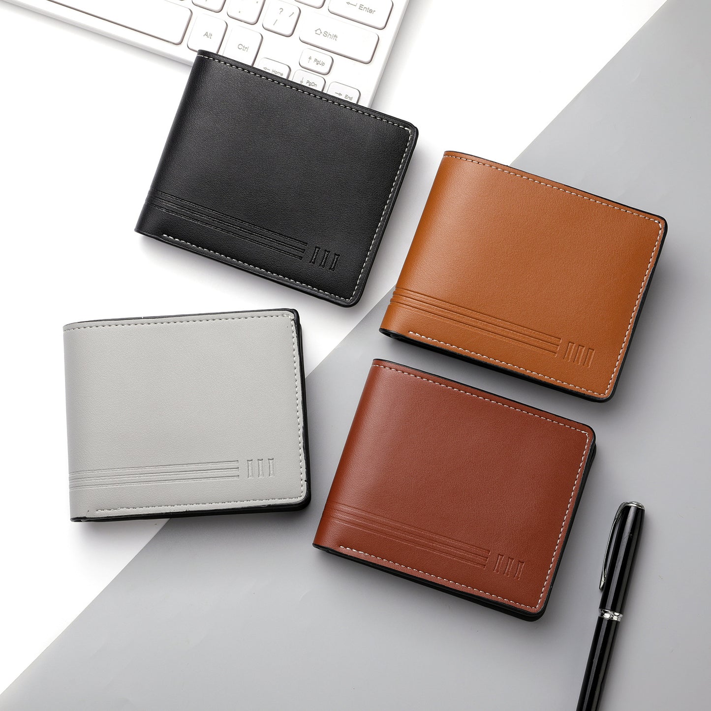 2025 cross-border new coin bag short multi-card men's wallet European and American business wallet simple men's wholesale