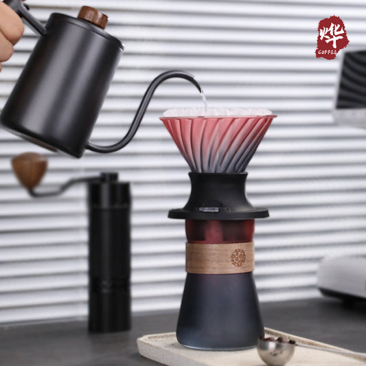 Smart Cup Pour-Over Coffee V60 Filter Cup Drip Coffee Sharing Pot Home Steep Filter Set