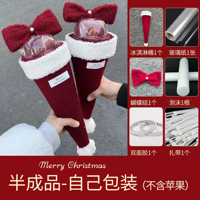 Christmas bouquet DIY material for girlfriend gift christmas gift creative single christmas eve peace fruit plush