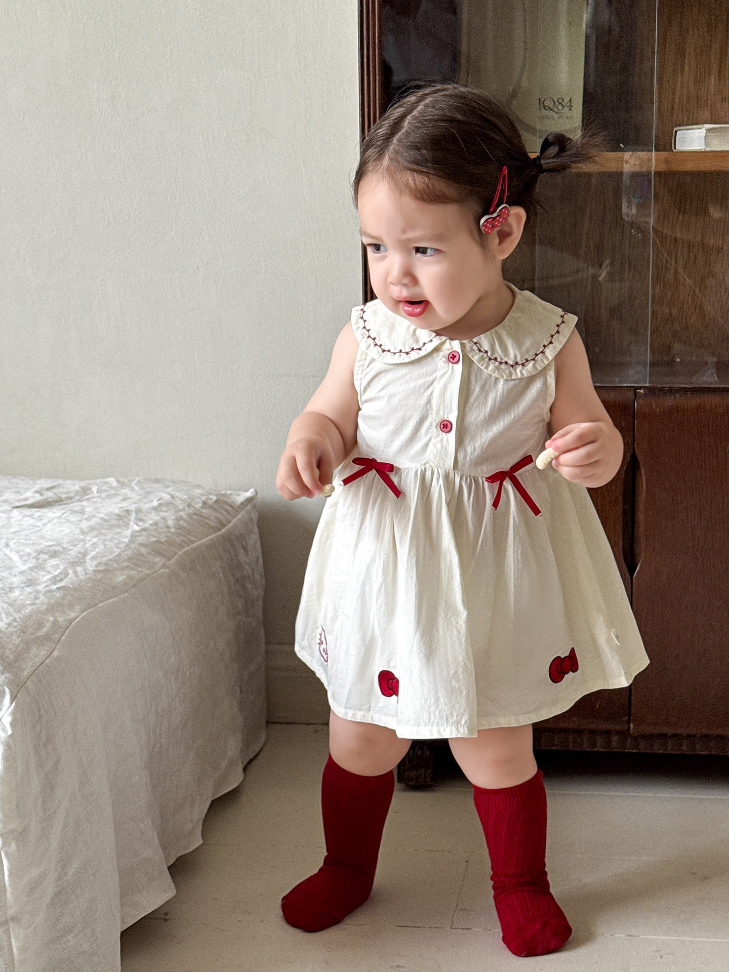 Cane pear children's princess dress girls dress 2025 new summer children's doll collar Class A baby skirt