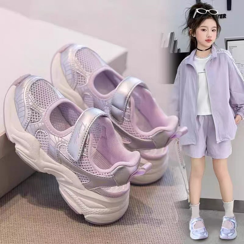 Children's shoes: 2026 spring/summer new girls' and middle-aged girls' fashion sports shoes, boys' non-slip running shoes