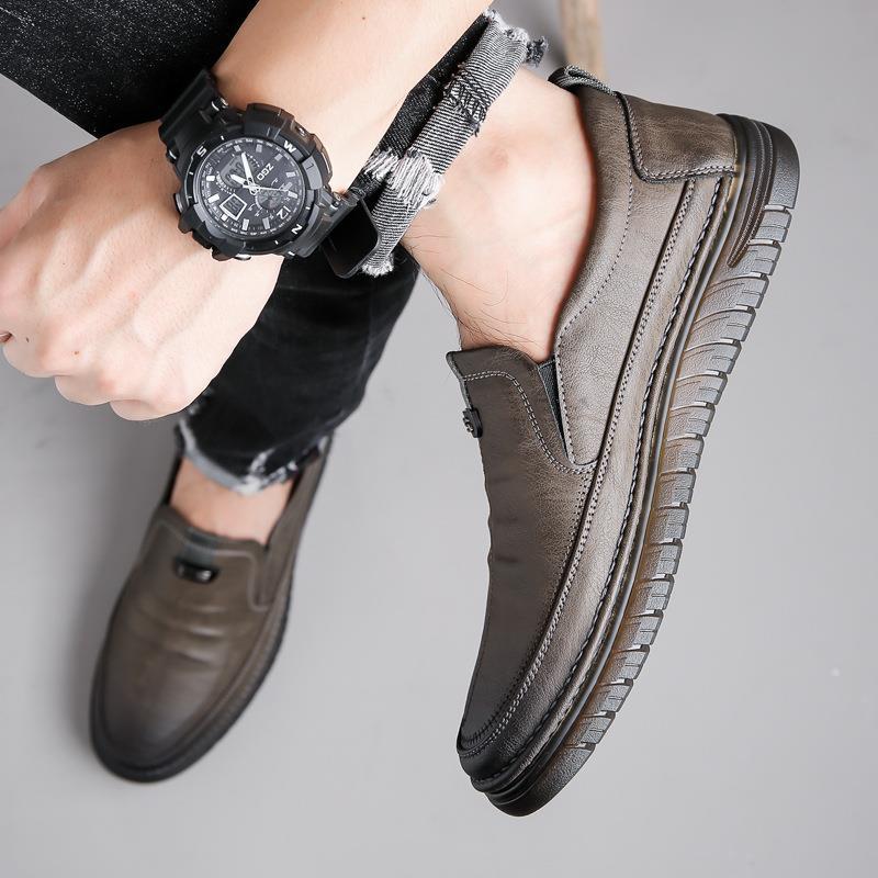 Manufacturers new men's shoes spring men's business casual leather shoes men's beanie shoes British shoes men's fashion shoes lazy shoes