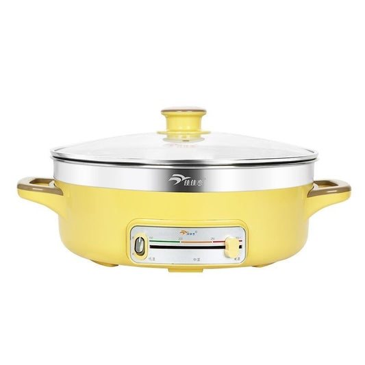 New Jiajia Love Goose Yellow Little King Kong 34 Electric Baking Pan Electric Frying Pan Dormitory Home Insulation Student Steaming Multi-function