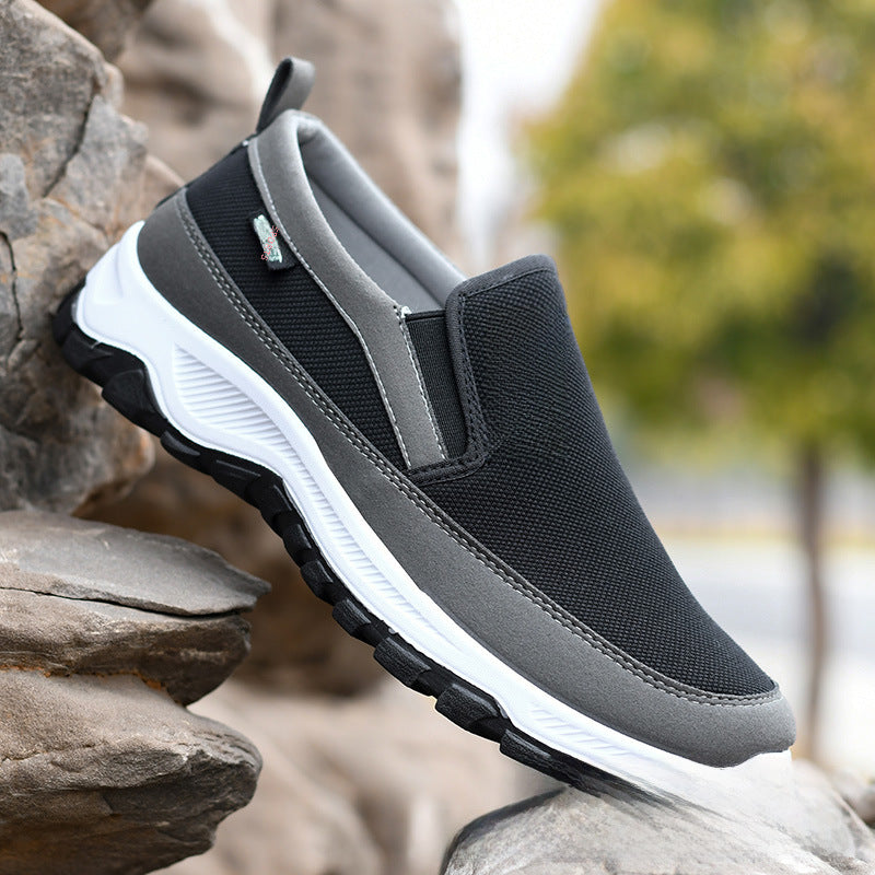 Mountaineering sole canvas shoes, spring and autumn single shoes, non-slip and wear-resistant, one-foot dad shoes, soft soles, a substitute canvas shoes