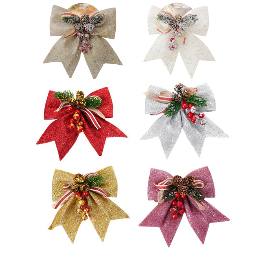 Large Bow Christmas Dust Bow Christmas Tree Pendant Christmas Decoration Gifts Christmas Bow Tie