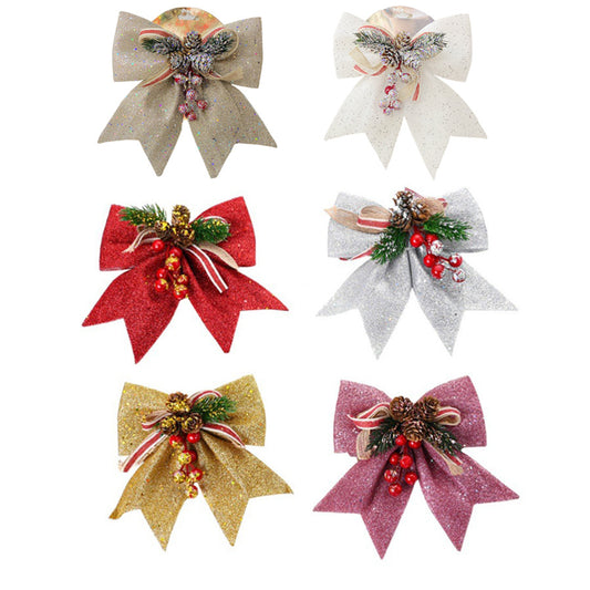 Large Bow Christmas Dust Bow Christmas Tree Pendant Christmas Decoration Gifts Christmas Bow Tie