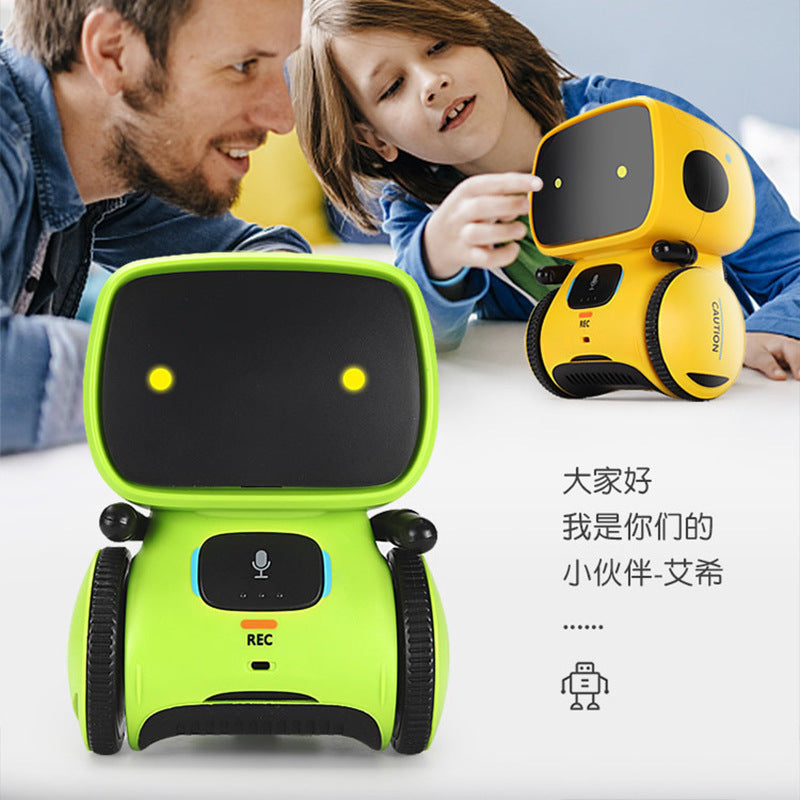 Parent-child intelligent interactive robot children's electric toys touch sensing voice dialogue early education story machine boys