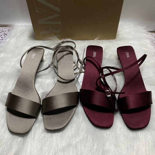 ZA Home Women's Shoes 2025 New Women's Shoes Versatile Pointed Toe High Heel Stiletto Toe Toe Back Empty One Strap Women's Shoes High Heels