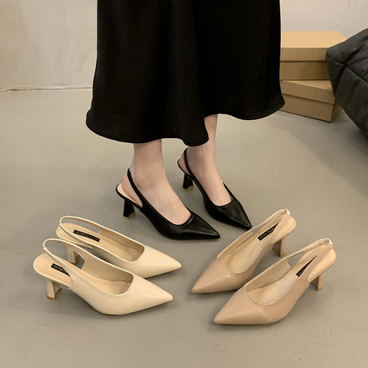 High heels, high heel sandals, women's high-end sense 2024 new summer wear, empty stiletto toe, no tired, women's shoes