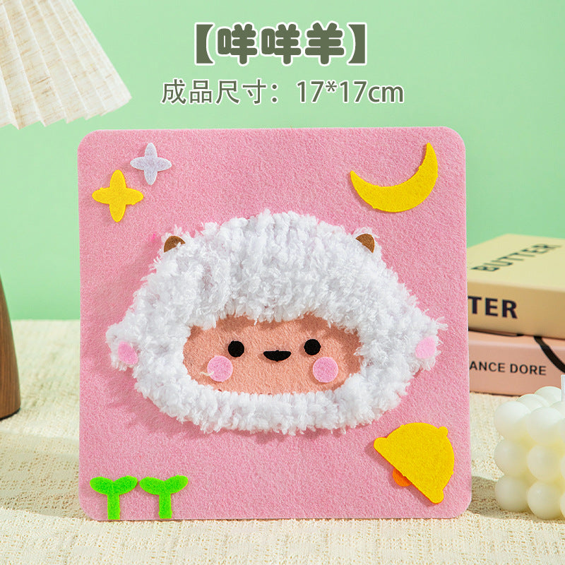 Christmas gifts non woven fabric sewing music threading painting children handmade DIY materials Christmas tree decoration small gifts