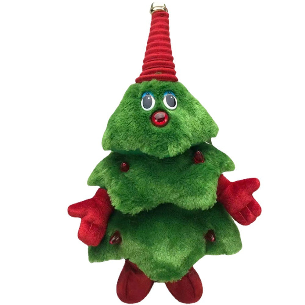 Christmas electric plush toy Christmas tree will sing, dance and glow Christmas tree party holiday decoration gifts