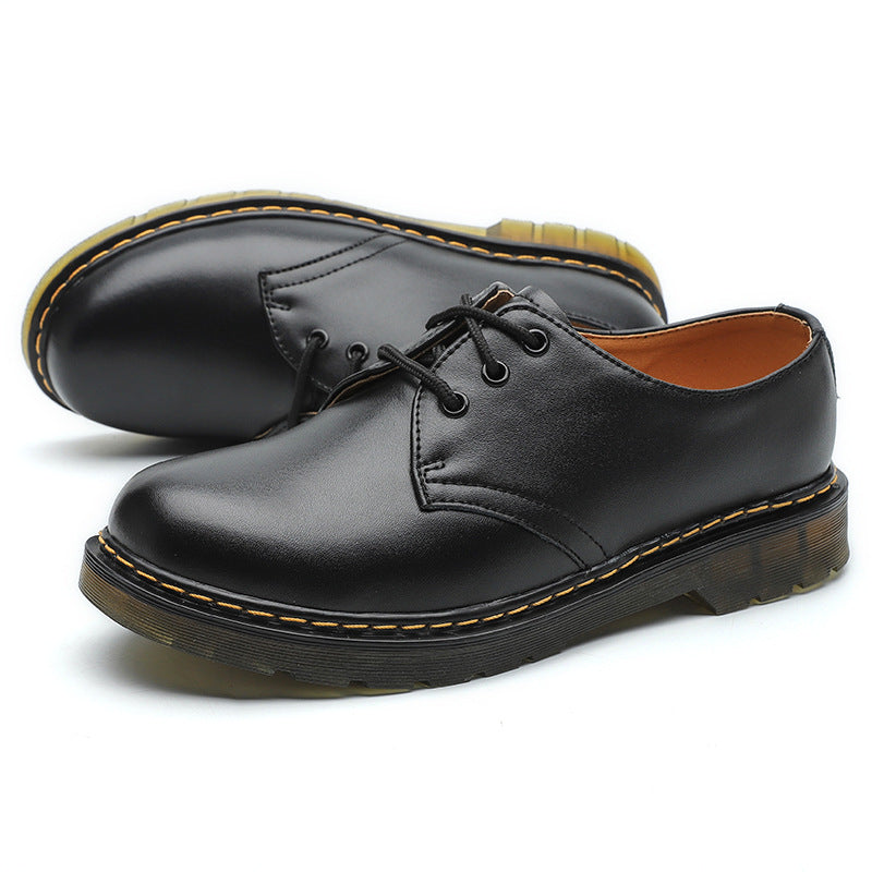 Cross-border 1461 low to help Martin shoes men's leather British wind large size short boots round head men and women couple casual tooling shoes
