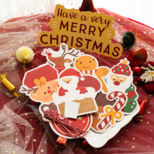 Senyu Leaf Christmas Atmosphere Decoration Hanging Card Student Party with Rope Cartoon Pendant Window Background Wall Hanging Decoration