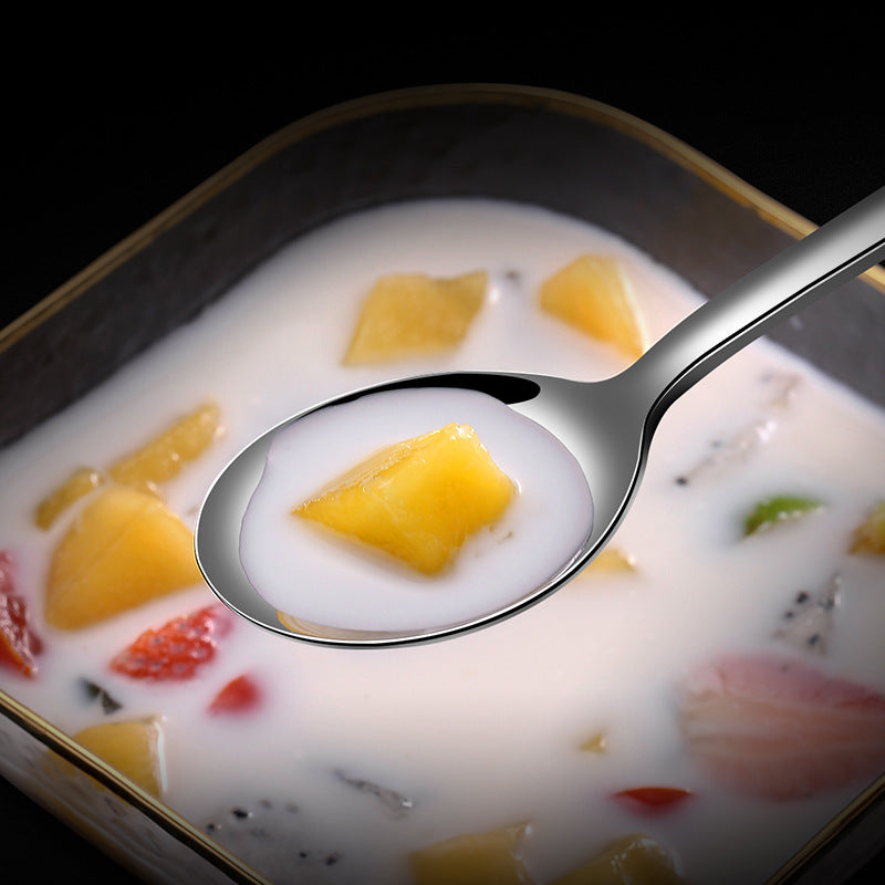 316 stainless steel spoon, Korean spoon, high-value tableware, household dining soup spoon, thickening stir, dessert, coffee spoon