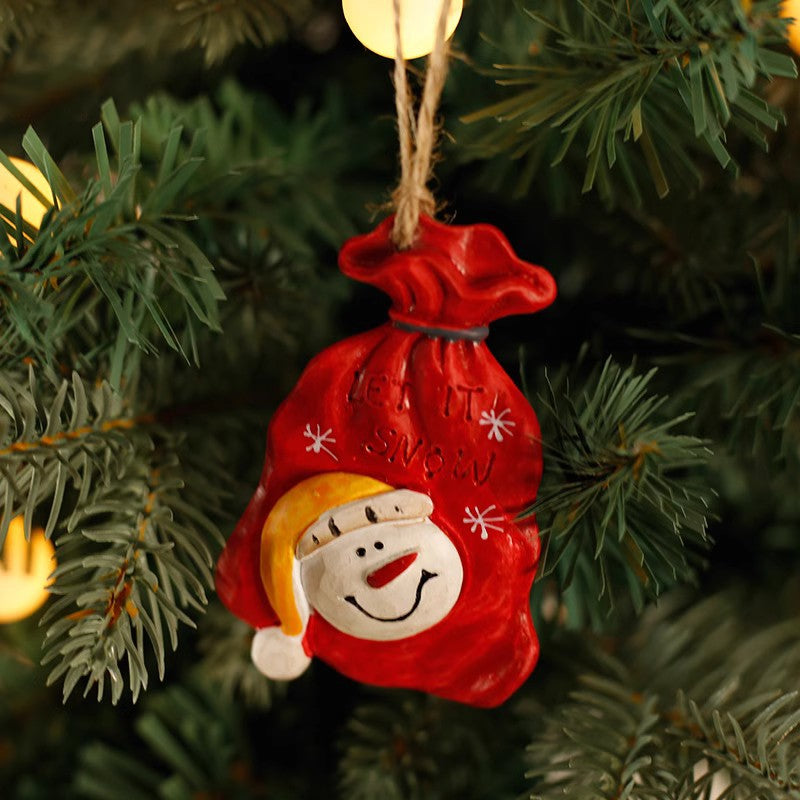 Cross-border Christmas ornaments, small pendants, Santa Claus, Christmas tree decoration pendants, small pendants, resin ornaments, gifts