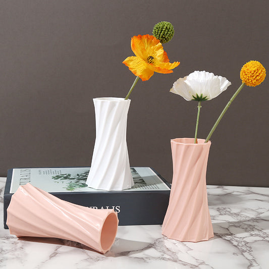 ins style plastic small vase creative home small vase decoration water sample flower arrangement dried flower arranger ornament ornament wholesale