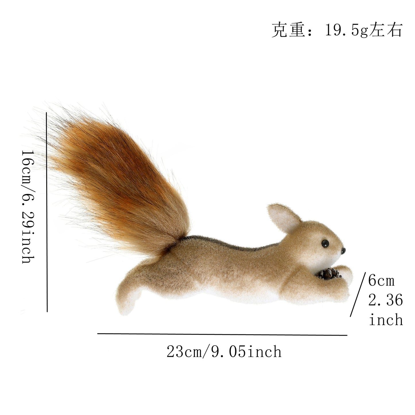 Cross-border new squirrel doll decoration Christmas decoration simulation squirrel pendant Christmas tree creative decoration