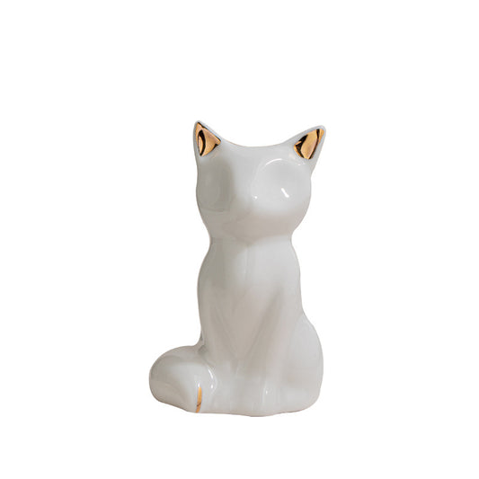 Ceramic elephant ornaments, home accessories, crafts, living room design, creative and cute, white fox factory direct sales