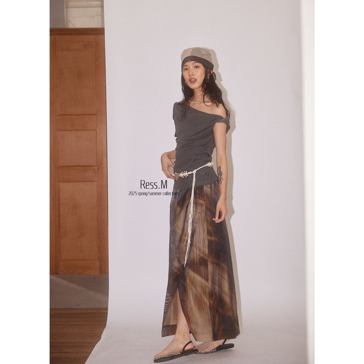 Ress.M thirteen rows, simple and irregular, multi-wearing, temperamental, fashionable shirt, vest, elegant knotted top