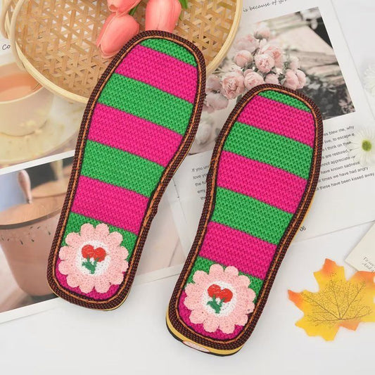 Ruzi cow embroidered soles spring, autumn and winter DIY hand-woven crystal bottom cow tendon sole slippers wear-resistant anti-slip protection