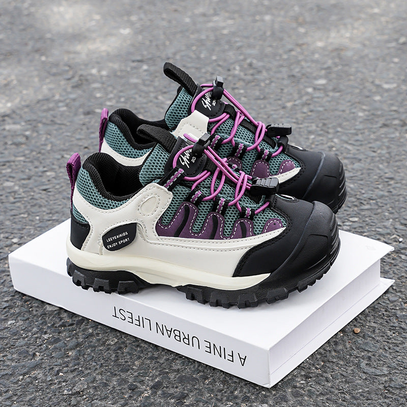 Children's sneakers, soft-soled non-slip boys' shoes, hiking shoes, 2025 spring and autumn, new mesh versatile girls' shoes