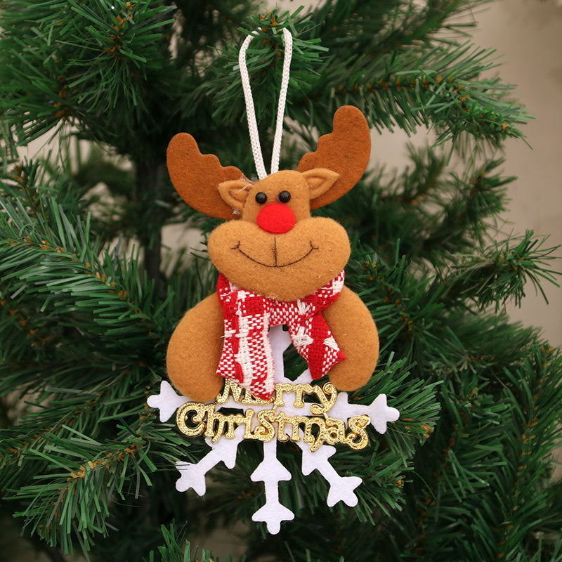 Cross-border new Christmas decoration supplies for the elderly small pendant Christmas tree accessories fabric small ornament gifts