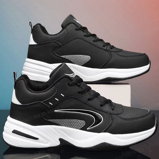 Plus size men's shoes, fall and winter, all leather top shoes, traditional retro sneakers, adult tourist shoes, non-slip sole running shoes