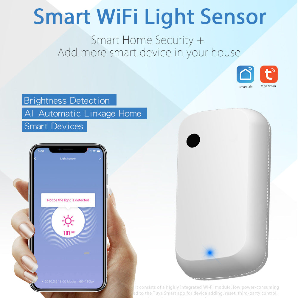 Tuya smart home wifi illuminance sensor home linkage smart zigbee brightness light detector