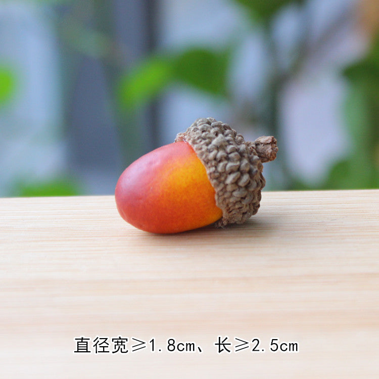 New Christmas decorations New Year Christmas handmade DIY pine ball acorn dried flower dried fruit wood chip wooden stake props
