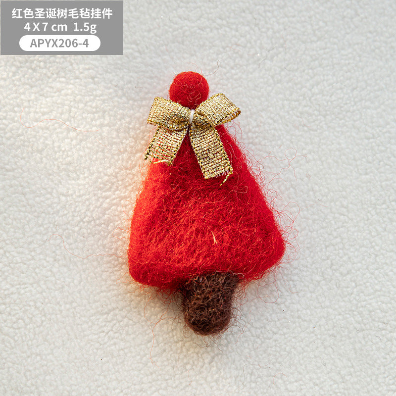 Christmas Decorations Creative Christmas Tree Cartoon Elk Felt Pendant DIY Material Doll Christmas Gifts