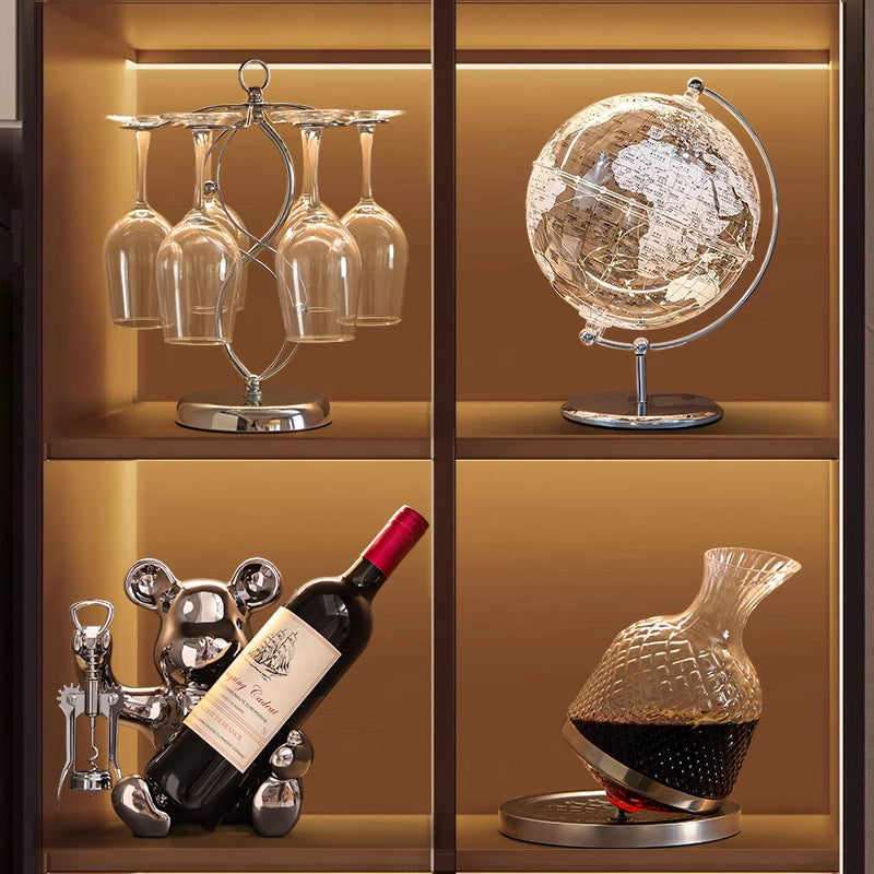 Violent bear red wine rack ornaments, light luxury, high-end home, living room, sideboard, wine cabinet decorations, high-end soft decoration