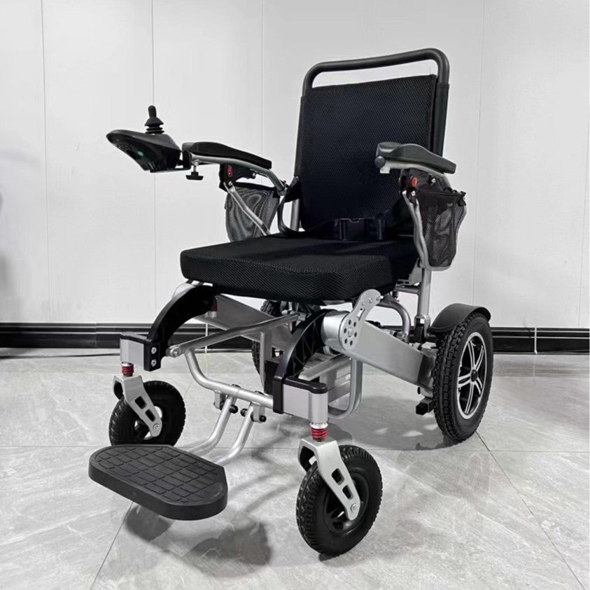 Jikang brand aluminum alloy electric wheelchair lithium battery lightweight foldable intelligent four-wheeled old age scooter assistance
