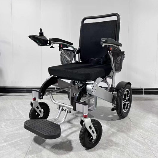 Jikang brand aluminum alloy electric wheelchair lithium battery lightweight foldable intelligent four-wheeled old age scooter assistance