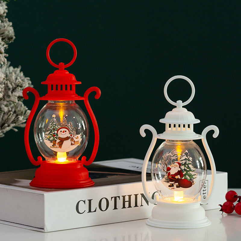 Christmas decorations, luminous children's hand-held creative small oil lamps, desktop ornaments, cross-border new decorations, props, hanging ornaments