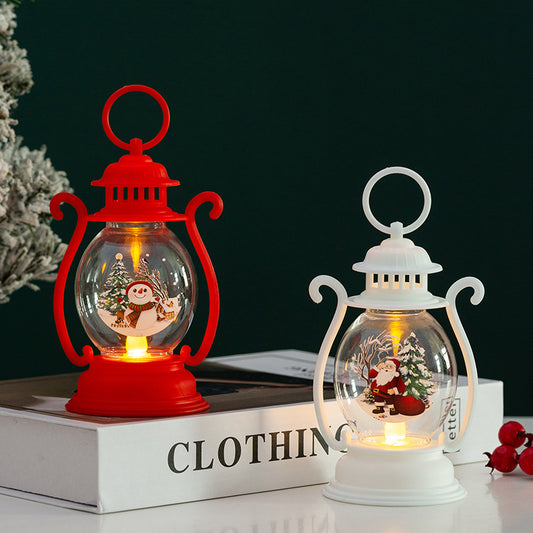 Christmas decorations, luminous children's hand-held creative small oil lamps, desktop ornaments, cross-border new decorations, props, hanging ornaments