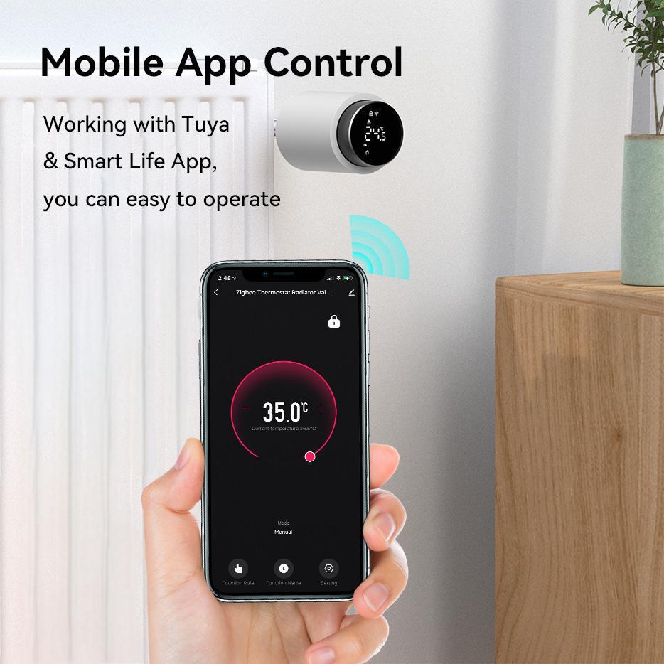 ZigBee Smart Radiator Valve Smart Home APP Control Smart Thermostat Valve Radiator Thermostat Constant Temperature