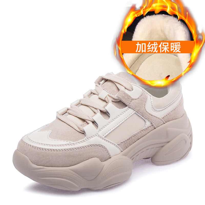 Lightweight leather daddy shoes women's summer 2025 new Korean version of versatile ins trendy shoes casual platform sneakers