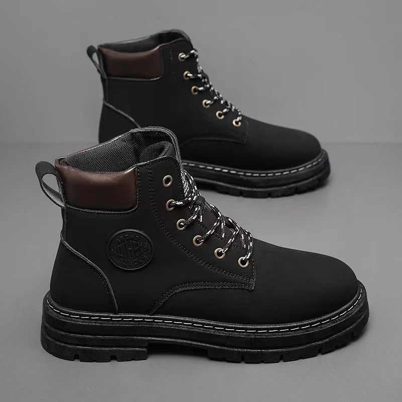 Martin boots men's shoes autumn new high-top cargo boots British style booties Korean version of versatile platform boots trendy shoes
