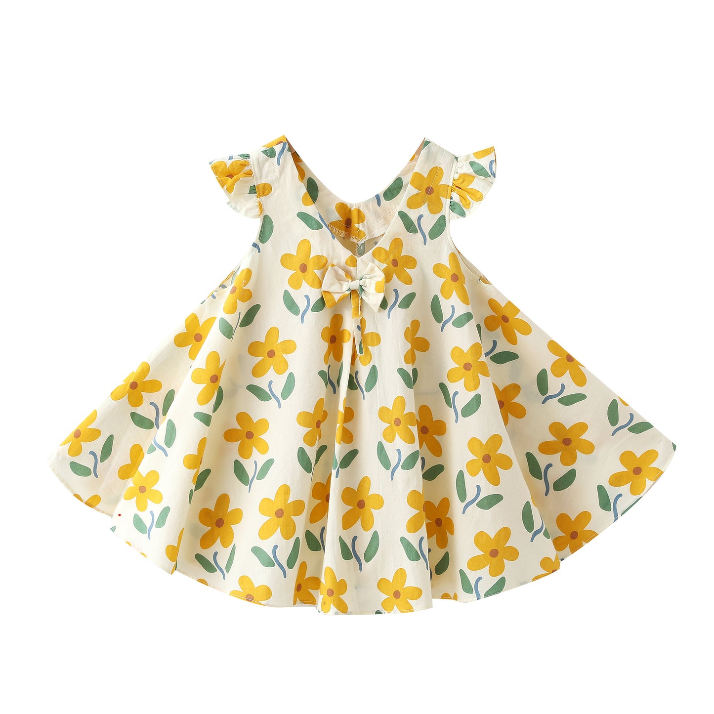 Girls' Dresses, Summer Cotton Class A Princess Dresses, Baby Skirts, Camisole Skirts, Baby Floral Skirts