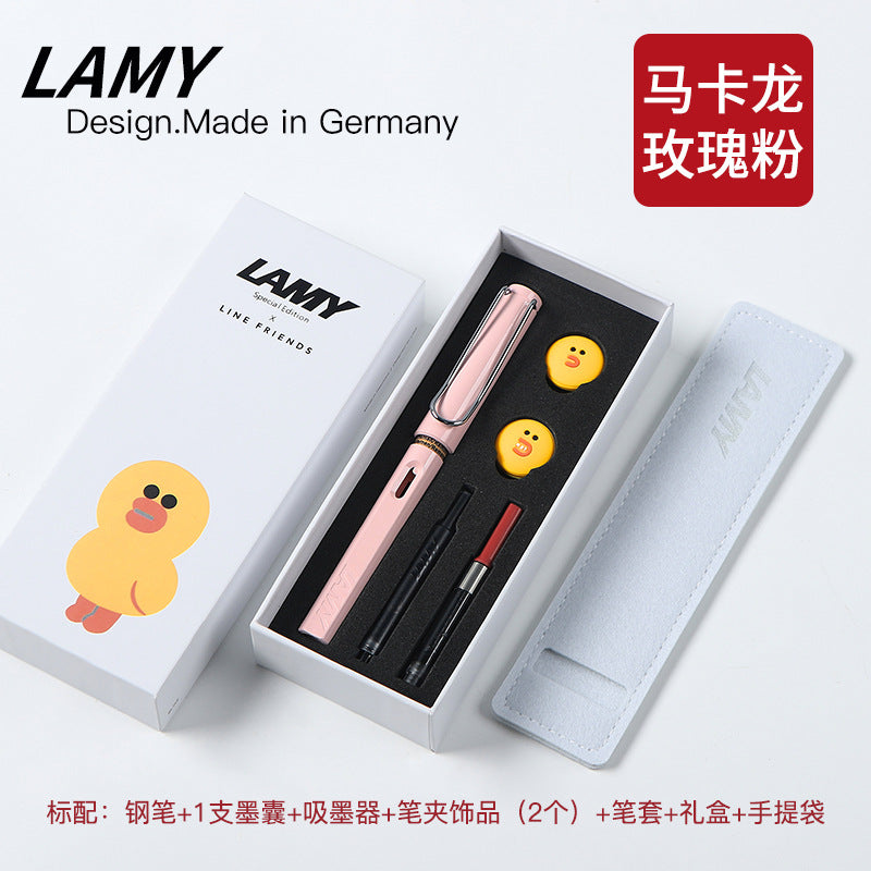 Spot German Lingmei cartoon student practice special fountain pen EF gift box ink sac ink souvenir wholesale on behalf of the wholesale