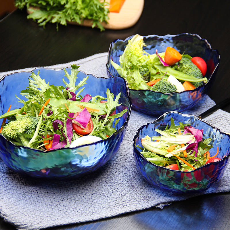 Glass salad bowl