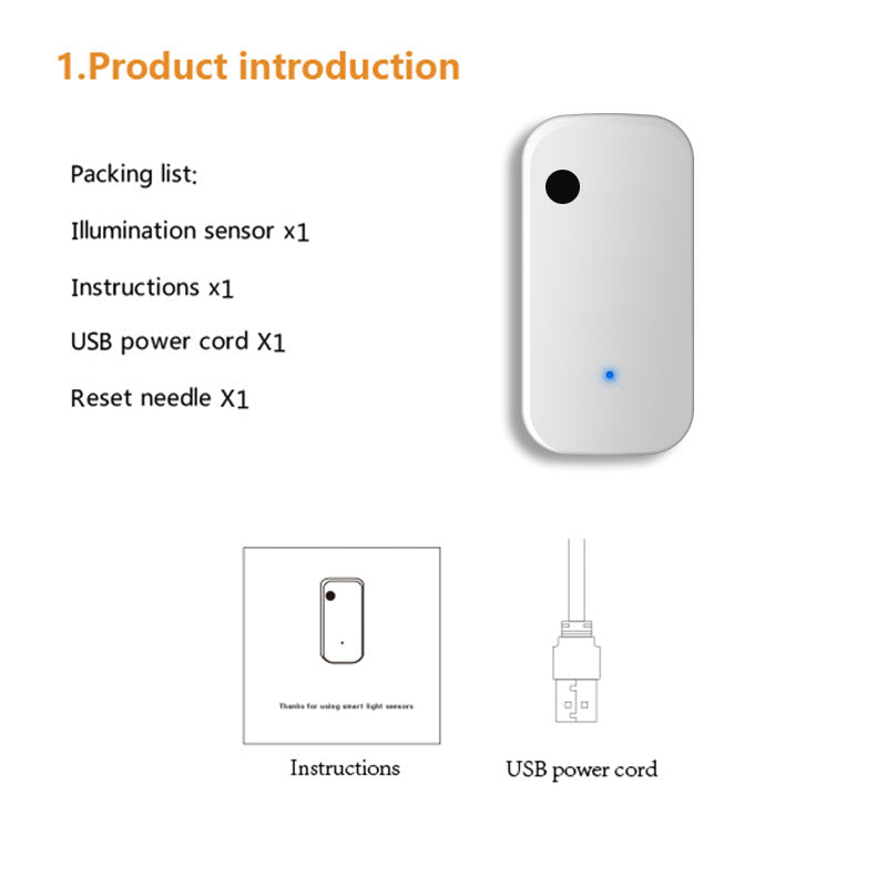 Tuya smart home wifi illuminance sensor home linkage smart zigbee brightness light detector