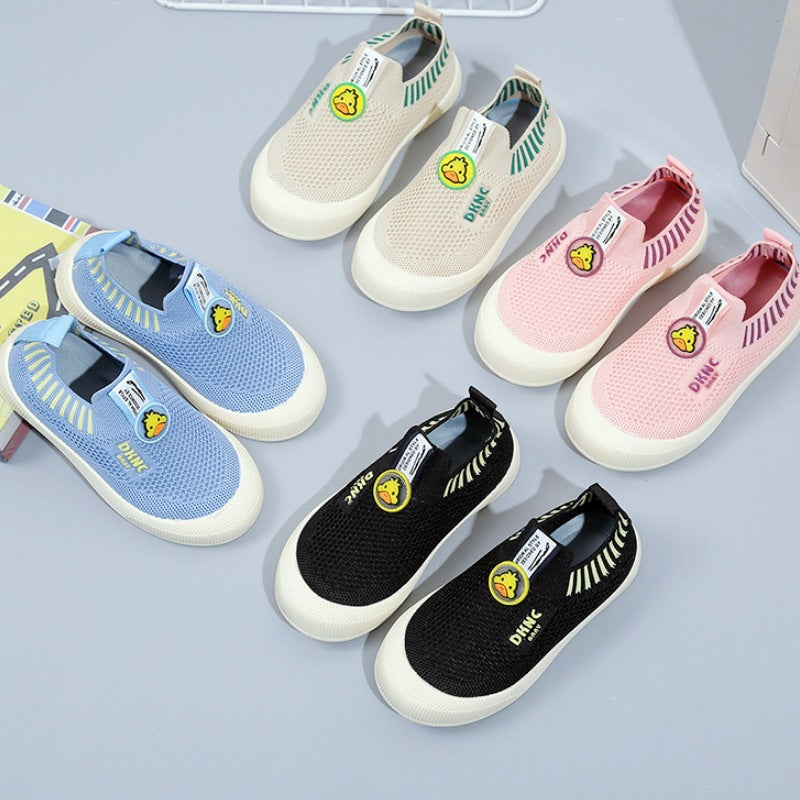 2025 Children's Shoes Spring New Breathable Flying Mesh Shoes for Boys and Girls Non-slip Soft Sole Casual Shoes Sneakers