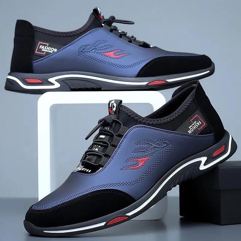 Men's Athleisure ShoesAutumn Breathable Lightweight Pumps Outdoor Sneakers British Low-Top Slip-On Men's Shoes