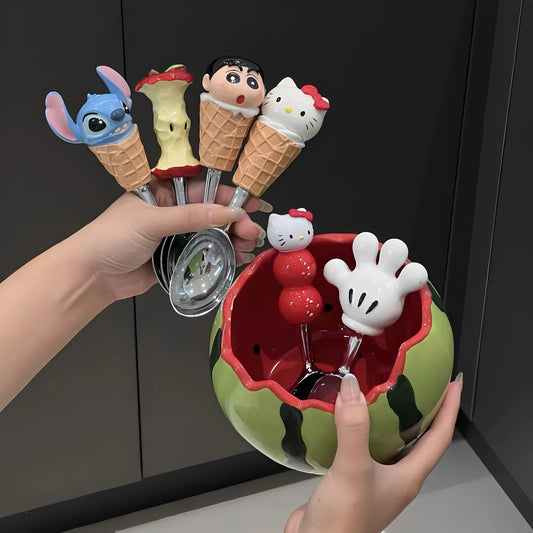 Crab claw spoon, apple kernel spoon, ice cream spoon, household creative cartoon cute dessert spoon, high-value rice spoon soup