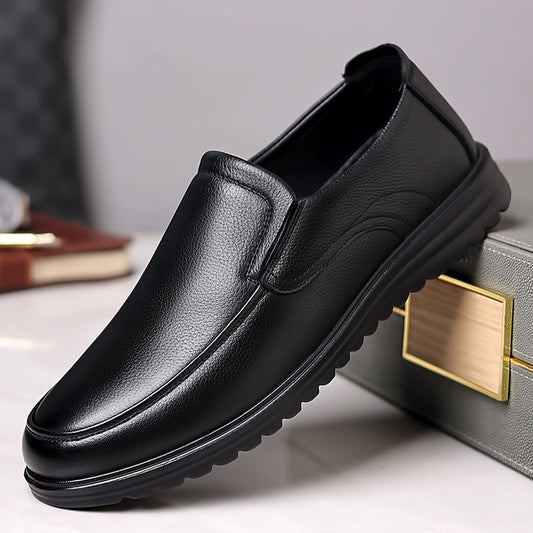 Men's shoes, leather shoes, men's father shoes, men's business formal wear, dad shoes, spring and autumn casual leather shoes, soft soles, one piece on behalf of the hair