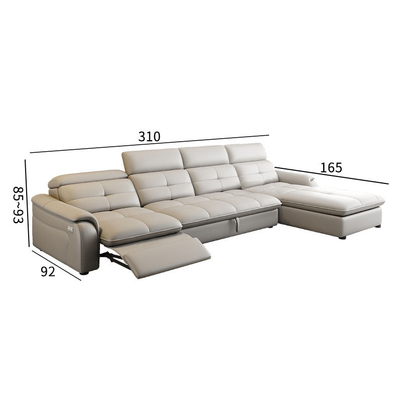 Multi-functional electric leather sofa