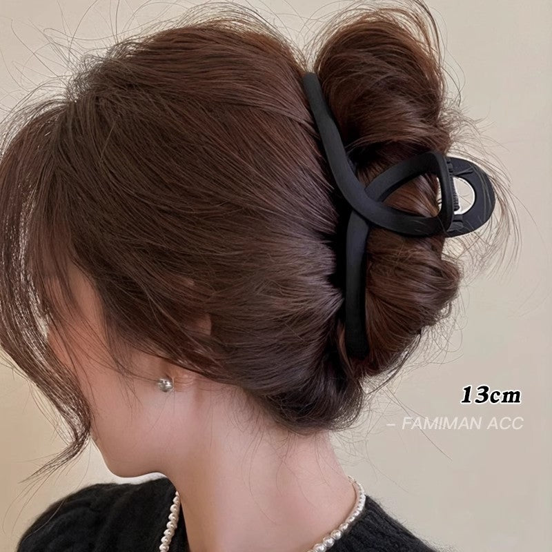 Hairpin women's back of the head 2025 new grab clip large shark clip high-end sensory hair grip hair clip headwear hairpin